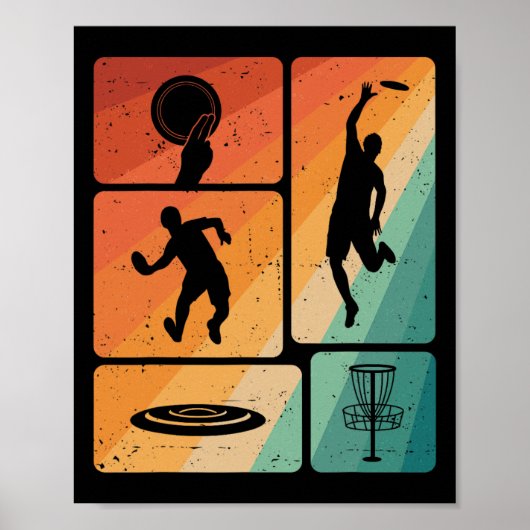Grappige Disc Golf Speler Cool Vliegende Schijf Sp Poster (Voorkant)