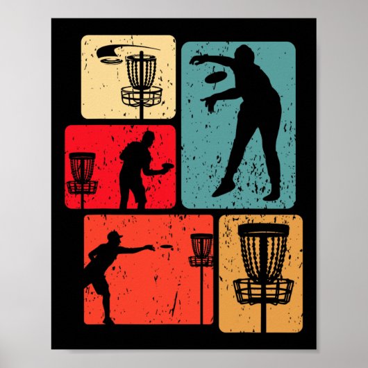Grappige Disc Golf Speler Cool Vliegende Schijf Sp Poster (Voorkant)