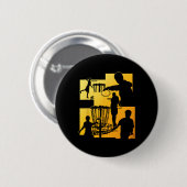 Grappige Disc Golf Speler Cool Vliegende Schijf Sp Ronde Button 5,7 Cm (Voorkant /achterkant)