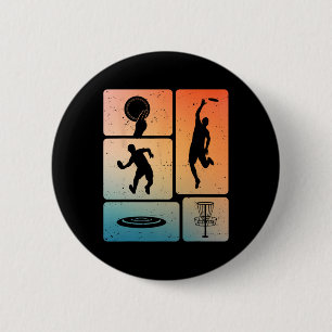Grappige Disc Golf Speler Cool Vliegende Schijf Sp Ronde Button 5,7 Cm