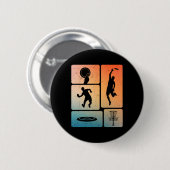 Grappige Disc Golf Speler Cool Vliegende Schijf Sp Ronde Button 5,7 Cm (Voorkant /achterkant)