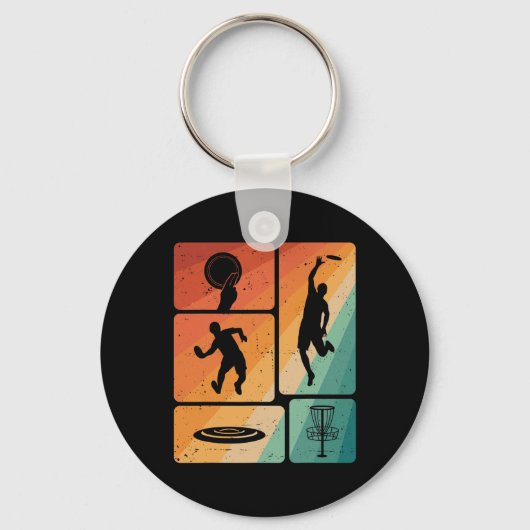 Grappige Disc Golf Speler Cool Vliegende Schijf Sp Sleutelhanger (Voorkant)
