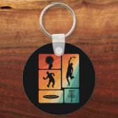 Grappige Disc Golf Speler Cool Vliegende Schijf Sp Sleutelhanger (Voorkant)