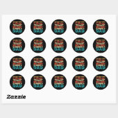 Grappige Disc Golf Speler Frisbee Verjaardag Atlet Ronde Sticker (Vel)