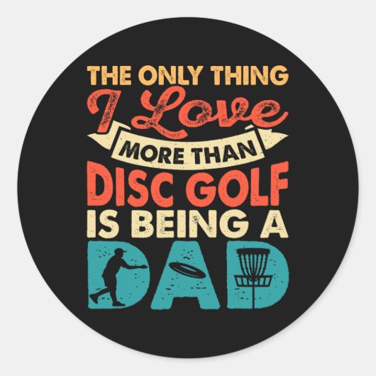 Grappige Disc Golf Speler Frisbee Verjaardag Atlet Ronde Sticker (Voorkant)