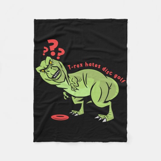 Grappige Disc Golf T Rex Kinderen  Fleece Deken (Voorkant)