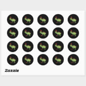 Grappige Disc Golf T Rex Kinderen  Ronde Sticker (Vel)