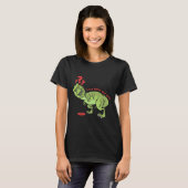 Grappige Disc Golf T Rex Kinderen  T-shirt (Voorkant volledig)