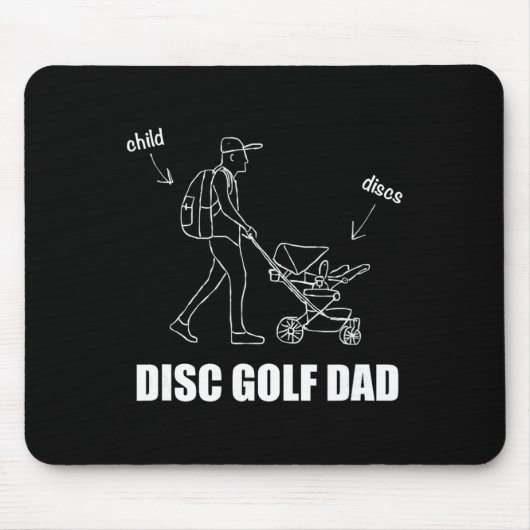 Grappige Disc Golf Vader Kinderwagen Ckpack Kind T Muismat (Voorkant)
