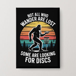 Grappige Disc Golf Vintage Bigfoot Golfer Vader Fr Button