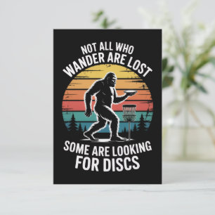 Grappige Disc Golf Vintage Bigfoot Golfer Vader Fr Kaart