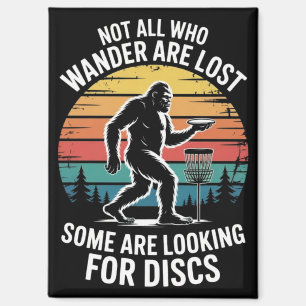 Grappige Disc Golf Vintage Bigfoot Golfer Vader Fr Magneet