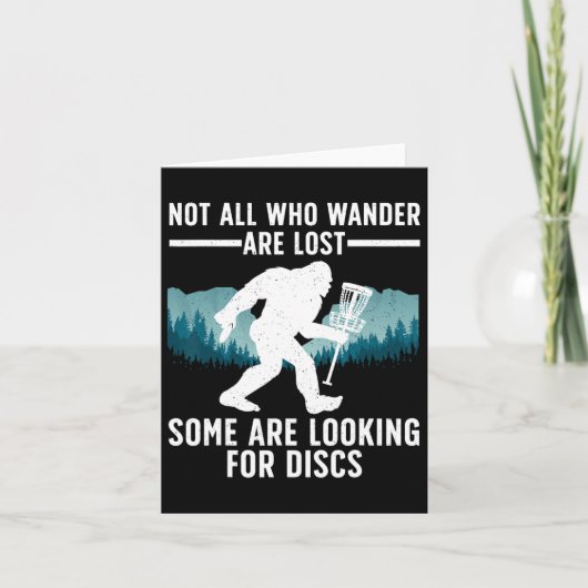 Grappige Disc Golf Voor Mannen Vrouwen Bigfoot Bas Kaart (Voorkant)