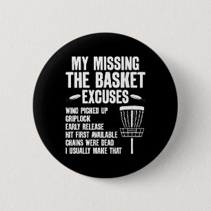 Grappige Discgolf-boom-magneet _1  Ronde Button 5,7 Cm