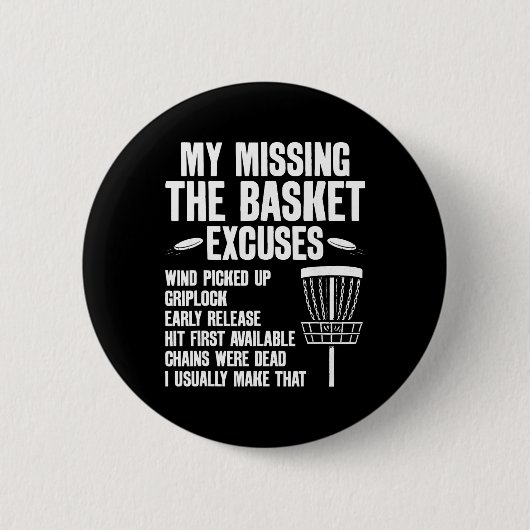 Grappige Discgolf-boom-magneet _1 Ronde Button 5,7 Cm (Voorkant)