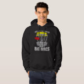 Grappige discgolf outfit hoodie (Voorkant volledig)
