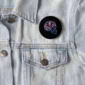 Grappige Discgolf Speler Hersen Discgolf Sport  Ronde Button 5,7 Cm (In situ)
