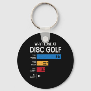 Grappige Discgolf Speler Humor Waarom ik verlies m Sleutelhanger