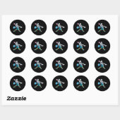 Grappige Discgolf Speler Konijn Kinderen Vrouwen M Ronde Sticker (Vel)