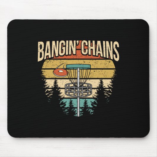 Grappige Discgolf-speler Zegt I Bangin 'Chains Muismat (Voorkant)