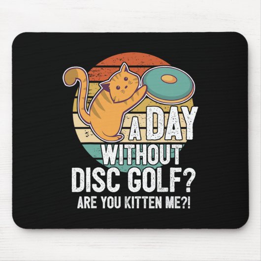 Grappige Discgolf Speler Zegt Ik Vang Met Disc Kit Muismat (Voorkant)