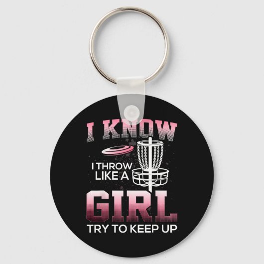 Grappige Discgolf Tee-cadeaus voor Discgolfers Fri Sleutelhanger (Voorkant)