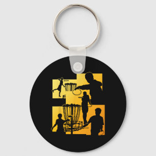 Grappige Discgolfspeler Cool Vliegende Schijf Spor Sleutelhanger