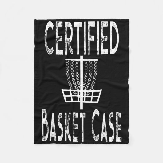 Grappige Discgolfspeler Gecertificeerd Mandje Case Fleece Deken (Voorkant)