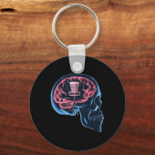 Grappige Discgolfspeler Hersen Disc Golf Sport  Sleutelhanger (Voorkant)