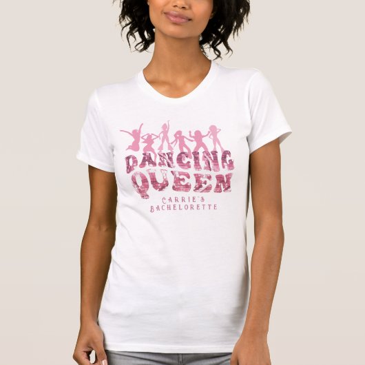 Grappige Disco Bachelorette Party Retro Dancing Qu T-shirt (Voorkant)