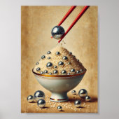 Grappige Disco Rijst Poster | Surrealistische Keuk (Voorkant)