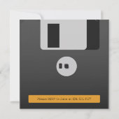 Grappige diskette 80s 90s Verjaardag uitnodiging (Achterkant)
