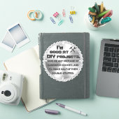 Grappige DIY Cookie Projecten Quote op Saw Blade Sticker (iPad Cover)