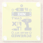 Grappige DIY Fix It Reparatie Glazen Onderzetter (Achterkant)