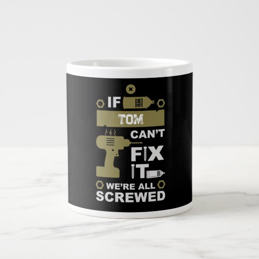Grappige DIY Fix It Reparatie Grote Koffiekop (Voorkant)