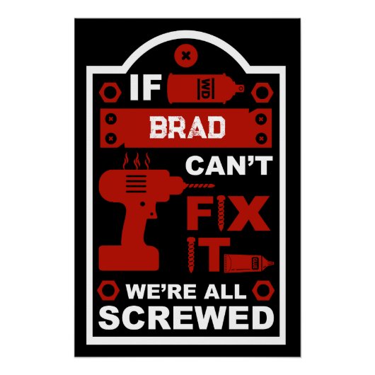 Grappige DIY Fix It Reparatie Perfect Poster (Voorkant)