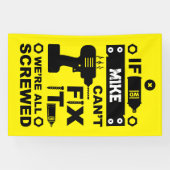 Grappige DIY Fix It Reparatie Spandoek (Horizontaal)