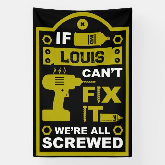 Grappige DIY Fix It Reparatie Spandoek (Verticaal)