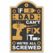 Grappige DIY Fix It Reparatie Sticker (Voorkant)