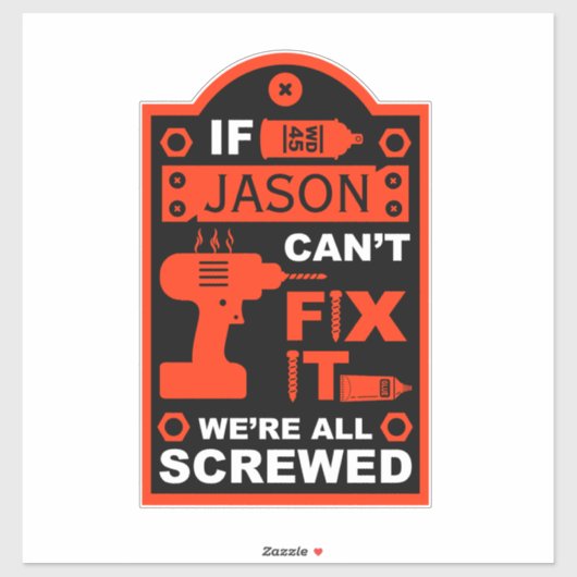 Grappige DIY Fix It Reparatie Sticker (Vel)