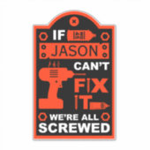 Grappige DIY Fix It Reparatie Sticker (Voorkant)