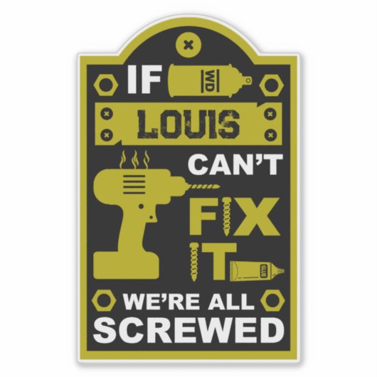 Grappige DIY Fix It Reparatie Sticker (Voorkant)