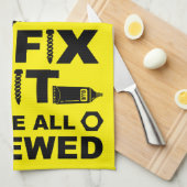 Grappige DIY Fix It Reparatie Theedoek (Quarter Fold)