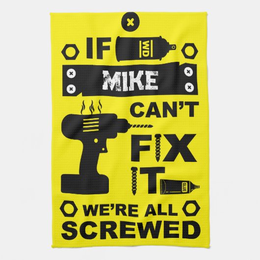 Grappige DIY Fix It Reparatie Theedoek (Verticaal)