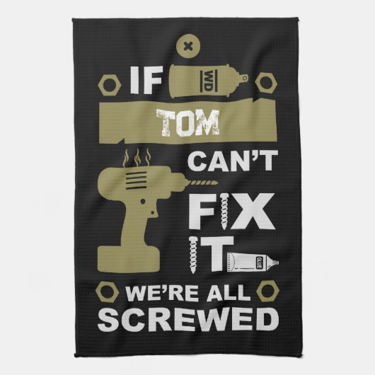 Grappige DIY Fix It Reparatie Theedoek (Verticaal)