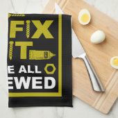 Grappige DIY Fix It Reparatie Theedoek (Quarter Fold)