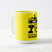 Grappige DIY Fix It Reparatie Tweekleurige Koffiemok (Voorkant links)