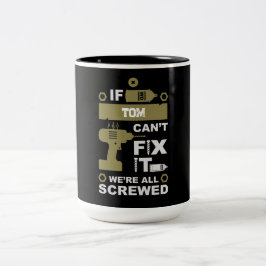 Grappige DIY Fix It Reparatie Tweekleurige Koffiemok