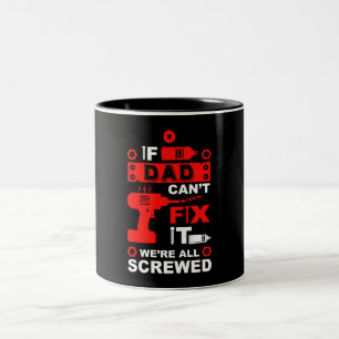Grappige DIY Fix It Reparatie Tweekleurige Koffiemok