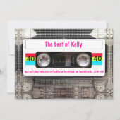 Grappige DJ 80s Cassettebandje 40th Birthday custo Kaart (Voorkant)